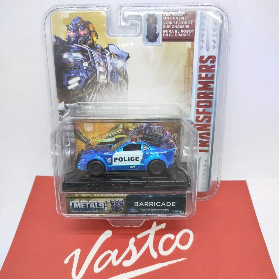 2017 Jada Toys Hollywood Rides Transformers Barricade Police Car Hasbro 98389 - Image 1 of 4