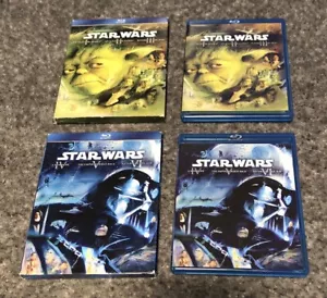 Star Wars Trilogy Episodes I-III & IV-VI 1-6 (1 2 3 4 5 6) Blu-ray Slipcover LOT - Imagen 1 de 8