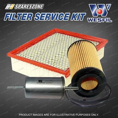 Wesfil Oil Air Fuel Filter Service Kit for Volvo C30 C70 S40 V50 2.4L 2.5L 5Cyl - image 1 of 2