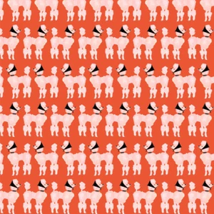 Sassy Pretty Proper Poodle Parade Pattern Premium Roll Gift Wrap Wrapping Paper - Picture 1 of 5