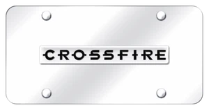 Chrysler Crossfire Chrome 3D Bar Logo License Plate Official Licensed - Foto 1 di 2
