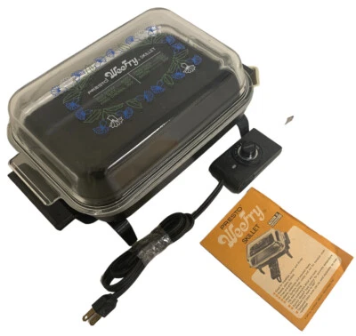 Sartén eléctrica Presto Wee Fry de colección con cable de tapa de vidrio **ENVÍO EL MISMO DÍA** Foto 1 de 4