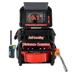 10.1In Self-Leveling Sewer Camera 50m/165ft Pipe Inspection Camera w 512Hz New - Picture 1 of 8