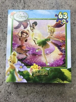 New & Sealed Disney Fairies TinkerBell Jigsaw Puzzle 63 Pieces Multicolors Cute! - Image 1 of 4