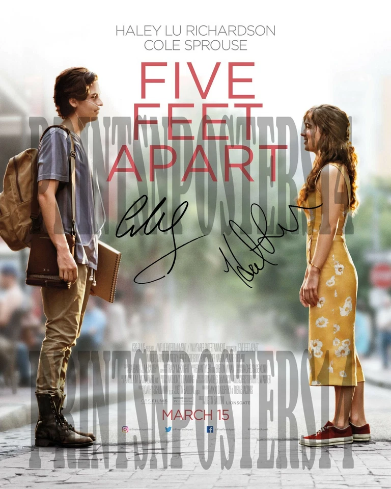 Five Feet Apart 11x14 SIGNED REPRINT Poster Cole Sprouse Haley Lu Richardson #1 - Image 1 of 1