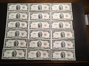 18 Nice Vf 2.00 1953 Series Legal Tender Notes Nice Lot - Picture 1 of 6