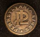 Antique Pennsylvania Lines Waterbury Button Co 7/8 in  Uniform Button