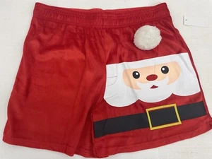 Pantalones Cortos Boxer Terciopelo de Navidad POM-POM SANTA Talla Grande Nuevos con Etiquetas - Imagen 1 de 7