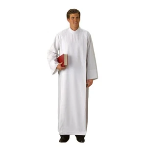 Front Wrap Alb R.J. Toomey White Vestment Large New - Picture 1 of 3