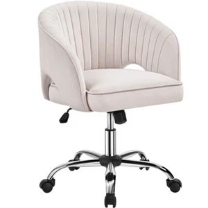 Comfy Desk Chair Adjustable Swivel Office Chair Vanity Chair for Home/Office - Picture 1 of 47