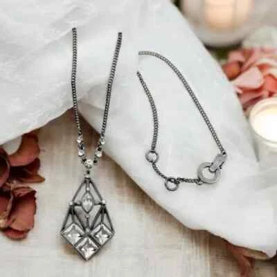 Givenchy Elegant Geometric Pendant Necklace in Gunmetal. Retail $88 - Image 1 of 4