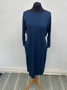 Jaeger Kleid Gr. M UK 14 lang Taschen Freizeit Jersey figurbetont adrett - Bild 1 von 12