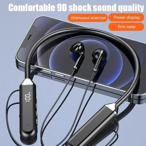 Hanging Neck Wireless Neckband Bluetooth Earphones Bluetooth Headset Universal - Picture 1 of 16