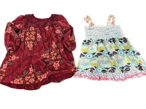 Lot Of 2 Matilda Jane Dress Size 4 Colorful Cotton - Picture 1 of 6