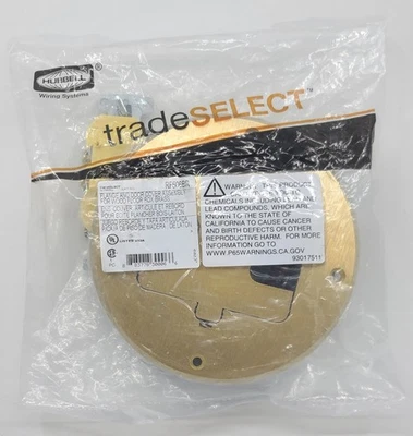 Cubierta de caja de piso Bryant Electric RF506BR, latón Foto 1 de 3