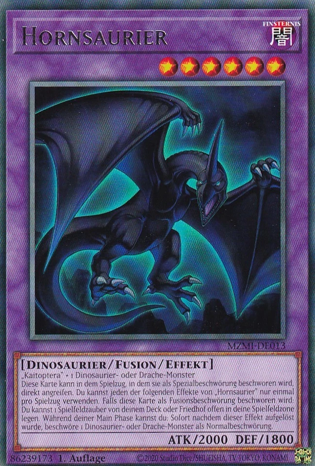 Hornsaurier MZMI-DE013 Rare Maze of Millennia Yugioh Karte Deutsch - Bild 1 von 1