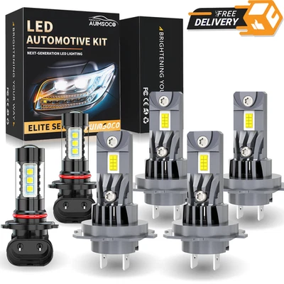 Combo de faros LED para Volkswagen Rabbit 2006-2009 6 piezas haz alto/bajo + faros antiniebla Foto 1 de 4