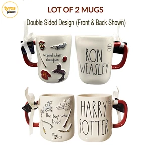 LOTE 2 tazas - Rae Dunn Harry Potter, Ron Weasley doble cara NUEVO - Imagen 1 de 13