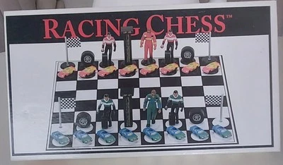 Vintage Racing Chess Set Board Game Big League (2001) - Used Open Box Complete. - Image 1 of 4