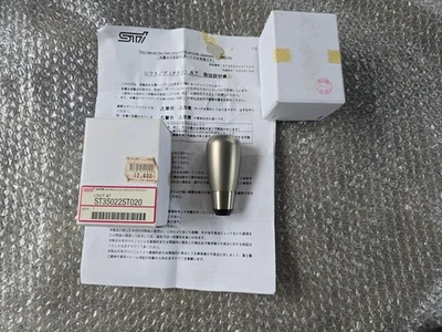 SUBARU STI TITANIUM SHIFT KNOB GREAT GENUINE  PART RARE  IMPREZA Legacy  WRX AT - Image 1 of 4