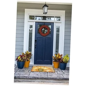 Indoor/Outdoor Rug, 1 ft 8 in x 2 ft 6 1 ft 8 in x 2 ft 6 in Sunflower Yellow - Picture 1 of 7