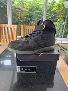 Nike Air Force 1 CMFT Lux Black Metallic Gold Clear Sole 2015 UK9/US10 - Picture 1 of 9