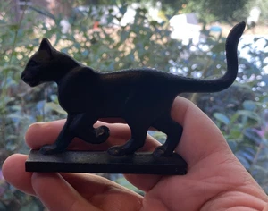 Gatto nero in metallo vintage da collezione 1986 TFM Franklin come nuovo Halloween - Foto 1 di 13
