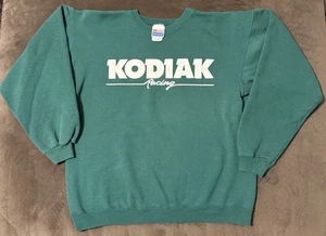 Vintage 90’s Kodiak Racing Nascar Green Sweatshirt Pullover Hanes Heavy M RARE - Bild 1 von 7