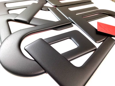 3D BLACK MATTE DOMED RAISED TAILGATE LETTERS FOR RIDGE LIN 2024 2026 US MADE - Image 1 of 2