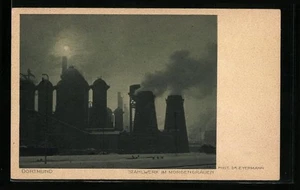 Ansichtskarte Dortmund, Stahlwerk im Morgengrauen - Picture 1 of 2
