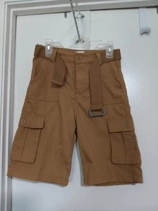 COOPER DENIM BOYS BROWN CARGO SHORTS WITH BELT SIZE 8 - Picture 1 of 4