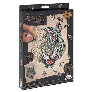 Grafix Houten puzzel met unieke vormen, tijger, 132 delen - Picture 1 of 4