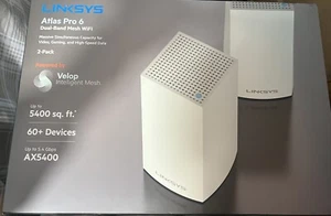 Linksys - Atlas Pro 6 WiFi 6 Router AX5400 Dual-Band 60+ Devices 2-pack - Picture 1 of 4