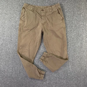 Bear Bottom Joggers Men Large Brown Pants Stretch 29’ Inseam Modern Performance - Picture 1 of 11