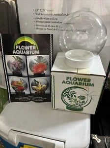 Sfera globo vetro fiori acquario sfera boho anni 70 terrario retrò Germania - Foto 1 di 3