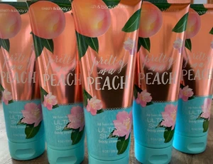 5 (FIVE) PRETTY AS A PEACH 8oz CREAM 24hr Moisture Shea Bath and Body Works - Picture 1 of 2
