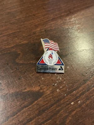 1996 Atlanta Olympics Georgia Power Flag Pin - Image 1 of 3