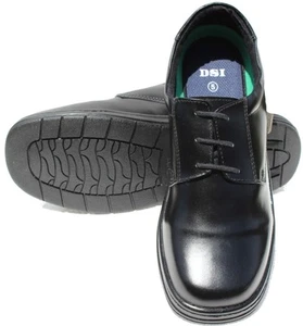 New School Shoes LEADER Black Full Leather Shoes Sizes 3 to 8 Boys Shoes - Picture 1 of 4