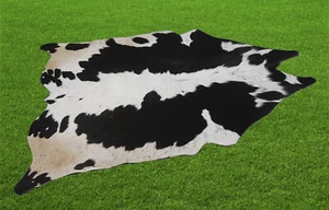 100% New Cowhide Rugs Area Cow Skin Leather (49" x 45") Cow hide SA-473 - Picture 1 of 3