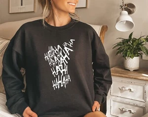 HAHAHAHA Sweatshirt, Joker Laugh Sweatshirt, Joker Hoodie, Oversize Sweatshirt - Picture 1 of 10