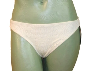 NWT No Boundaries Size S (Size 3-5) Bikini SwimSuit Bottoms White / Oatmeal* - Picture 1 of 10