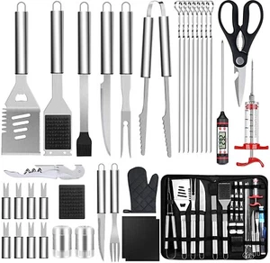 35Pcs BBQ Grill Accessories Tools Set MCIRCO Heavy Duty Stainless Steel Grilling - Picture 1 of 4