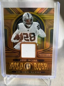 2023 Panini Gold Standard - JOSH JACOBS Gold Rush Jersey /299 RAIDERS PACKERS! - Picture 1 of 3