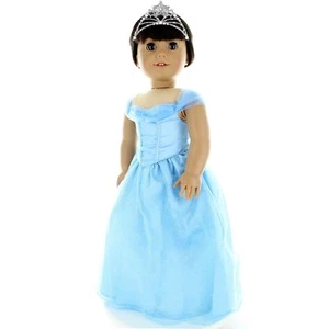 Doll Clothes Blue Dress Outfit Fits American Girl & Other 18" Dolls - Picture 1 of 5