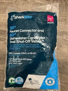 SharkBite 1/2 Inch Push to Connect x 3/4 Inch FHT 60 Inch Dishwasher x 1/2 Inch - Picture 1 of 8