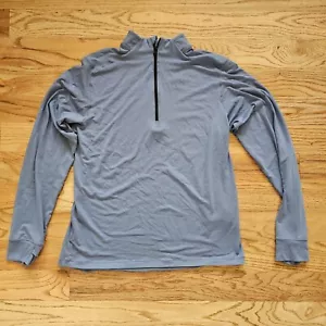 Old Navy Size M Active Top Gray Blue Long Sleeve Quarter Zip Lightweight Stretch - Picture 1 of 6