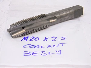 NEU BESLY USA HSS METRISCHER HANDGEWINDEBOHRER M20 X 2,5 KÜHLMITTEL SPIRALSPITZE hohe Geschwindigkeit - Bild 1 von 1