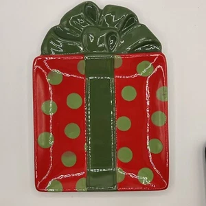 Christmas Fitz & Floyd Kringle Christmas Appetizer or Cheese Plate - Picture 1 of 4