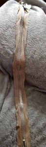 Heavy Duty Cotton/Metal Closed-End Zipper~19in closure-Khaki Color - Picture 1 of 4