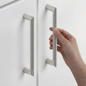 9 Stück Gebürstetes Satin Nickel Gerändelt Schrankgriffe 5 Zoll KNOKLOCK - Bild 1 von 10